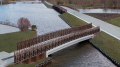 Une passerelle piétonne en fibres de lin à Almere, Pays-Bas